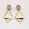 Amazing Rose Quartz Cut Stud Earring Q - JBS999 New Year Collection Round Shape With 18ct Gold Plating Stud Earring
